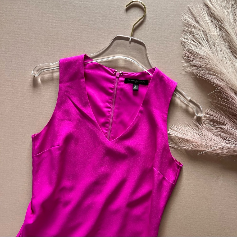 Banana Republic Fuchsia Hot Pink Sheath Dress - Picture 6 of 11